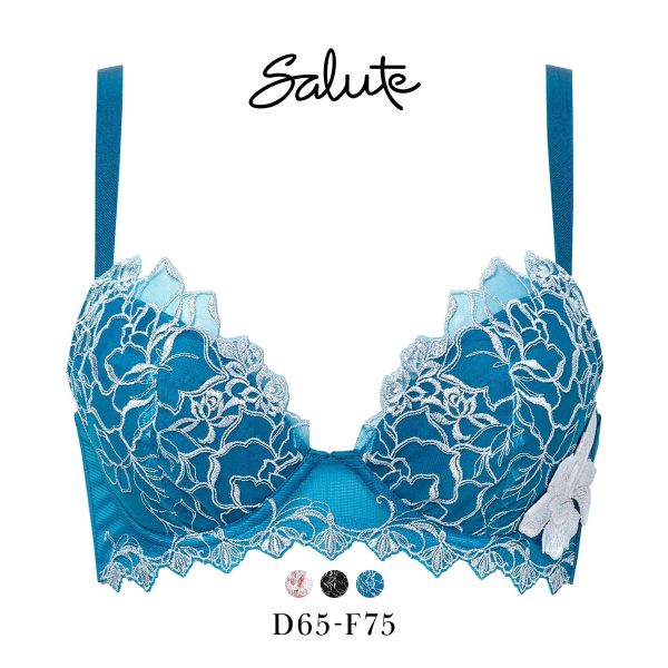 ワコール サルート 17グループ 17G ブラジャー DEF リアルアップブラ 谷間 脇高 Wacoal Salute BTJ717 Real Up Bra 25SSブルーム
