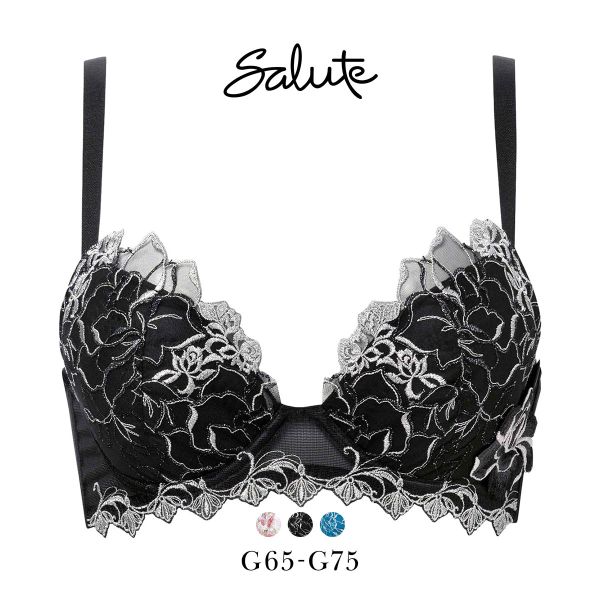 ワコール サルート 17グループ 17G リアルアップブラ ブラジャー G 谷間 脇高 Wacoal Salute BTJ717 Real Up Bra 25SSブルーム