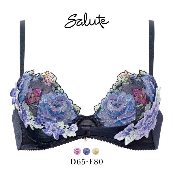 ワコール サルート 21グループ 21G リボンブラ ブラジャー DEF 大きいサイズ 谷間キープ Wacoal Salute BTJ721 25AW先行コア