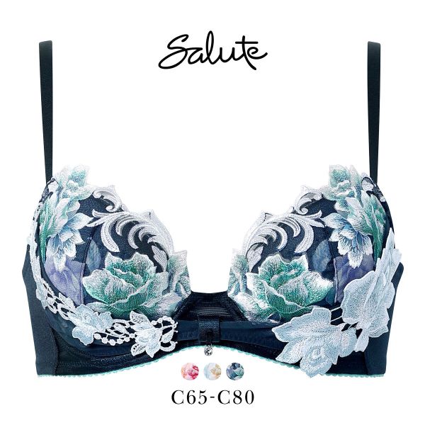 ワコール サルート 26グループ 26G リボンブラ ブラジャー C 谷間キープ 脇高 Wacoal Salute BTJ726 25AWシーズン