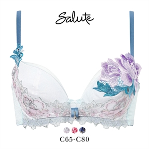 ワコール サルート 36グループ 36G リボンブラ ブラジャー C 谷間キープ Wacoal Salute BTJ736 26SSシーズン