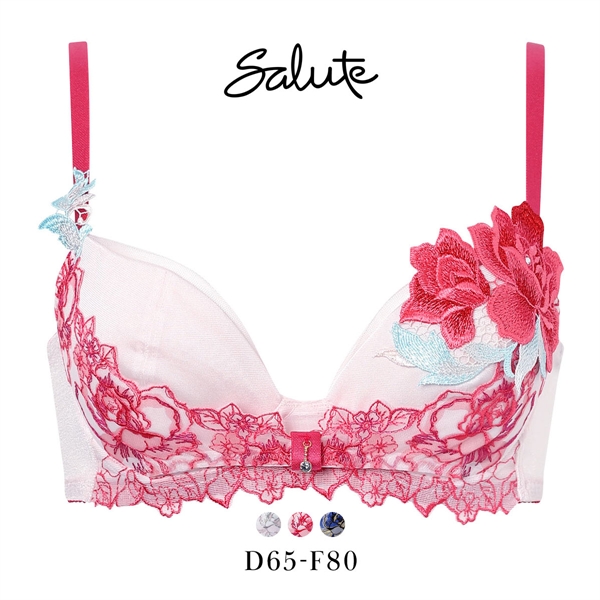 ワコール サルート 36グループ 36G リボンブラ ブラジャー DEF 大きいサイズ 谷間キープ Wacoal Salute BTJ736 26SSシーズン
