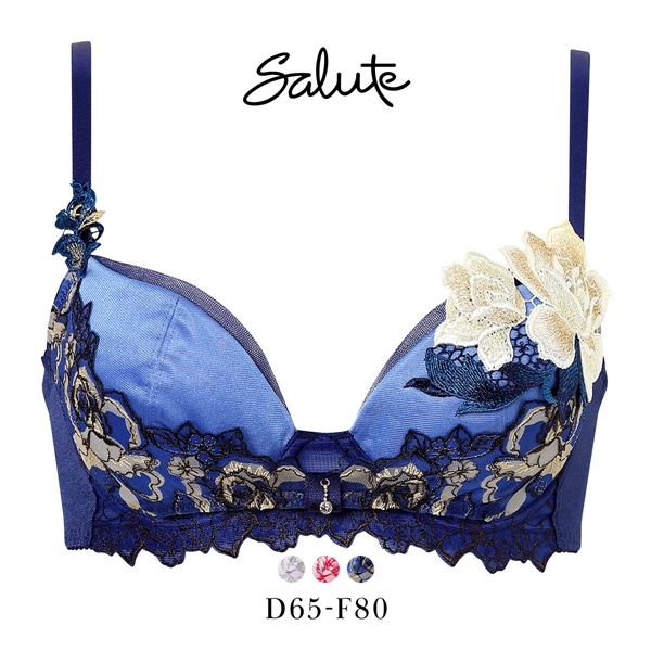 ワコール サルート 36グループ 36G リボンブラ ブラジャー DEF 大きいサイズ 谷間キープ Wacoal Salute BTJ736 26SSシーズン