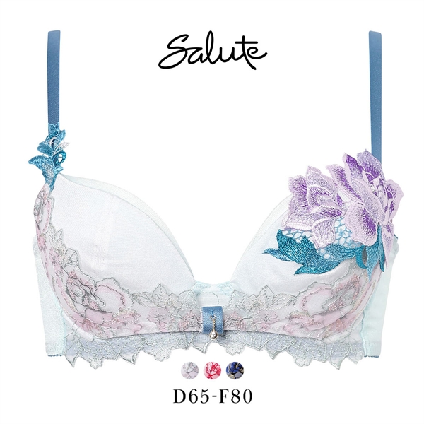ワコール サルート 36グループ 36G リボンブラ ブラジャー DEF 大きいサイズ 谷間キープ Wacoal Salute BTJ736 26SSシーズン