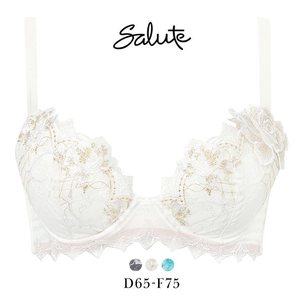ワコール サルート 37グループ 37G リアルアップブラ ブラジャー DEF 谷間 脇高 Wacoal Salute BTJ737 Real Up Bra 26SSブルーム