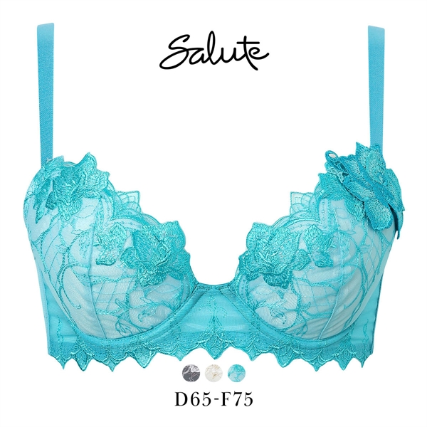 ワコール サルート 37グループ 37G リアルアップブラ ブラジャー DEF 谷間 脇高 Wacoal Salute BTJ737 Real Up Bra 26SSブルーム