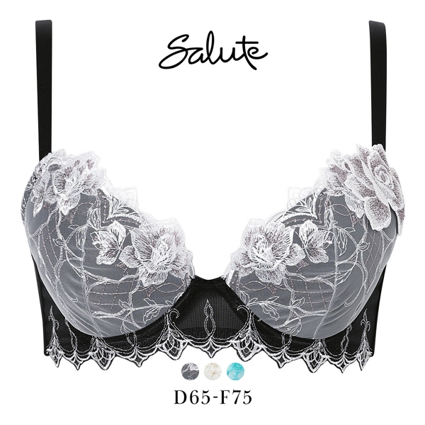 ワコール サルート 37グループ 37G リアルアップブラ ブラジャー DEF 谷間 脇高 Wacoal Salute BTJ737 Real Up Bra 26SSブルーム
