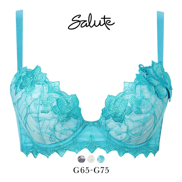 ワコール サルート 37グループ 37G リアルアップブラ ブラジャー G 谷間 脇高 Wacoal Salute BTJ737 Real Up Bra 26SSブルーム