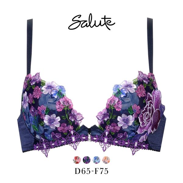 ワコール サルート 60グループ 60G フロントエックスプラス ブラジャー DEF 谷間 Wacoal Salute BTJ760 FRONT-X＋ 24AWシーズン