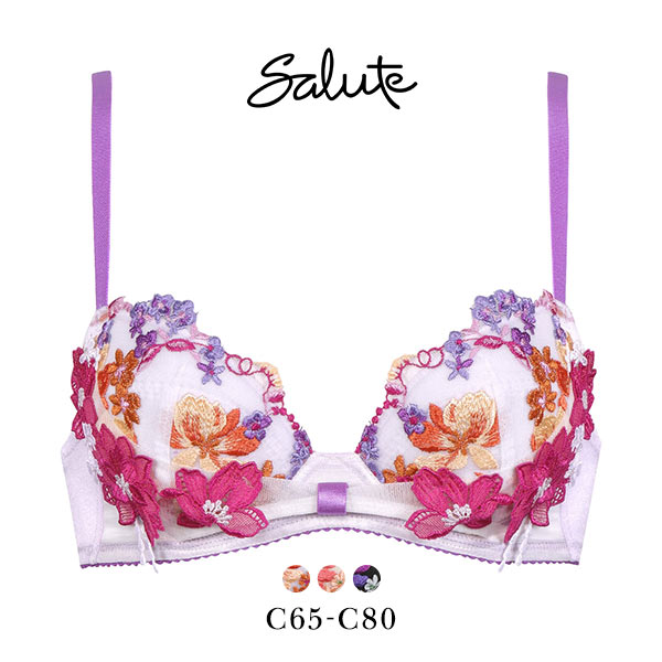 ワコール Wacoal サルート Salute 23SS先行コア 81G BTJ481 BTJ781 リボンブラ ブラジャー C 単品