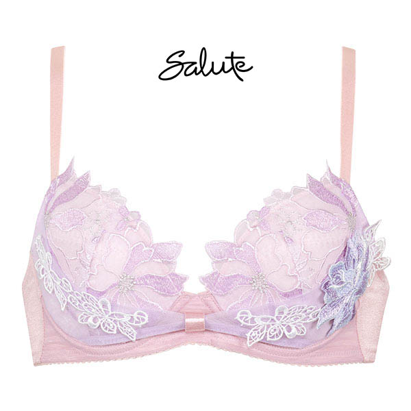 ワコール Wacoal サルート Salute 23AW 96G BTJ796 リボンブラ ブラジャー G 単品 シーズン(SP-サーモンピンク-G65)