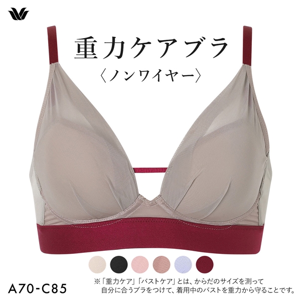 ワコール 重力ケアブラ ノンワイヤー シンプルタイプ BXB114 ブラジャー ABC Wacoal