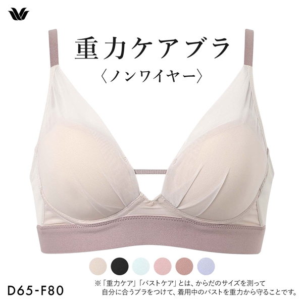 ワコール 重力ケアブラ ノンワイヤー シンプルタイプ BXB114 ブラジャー DEF Wacoal 大きいサイズ
