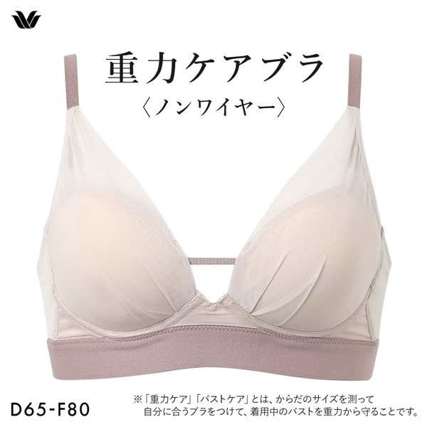 ワコール 重力ケアブラ ノンワイヤー シンプルタイプ BXB114 ブラジャー DEF Wacoal 大きいサイズ