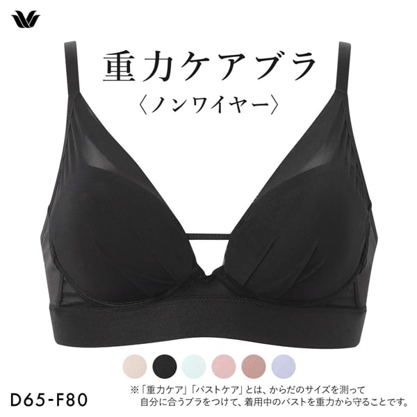 ワコール 重力ケアブラ ノンワイヤー シンプルタイプ BXB114 ブラジャー DEF Wacoal 大きいサイズ