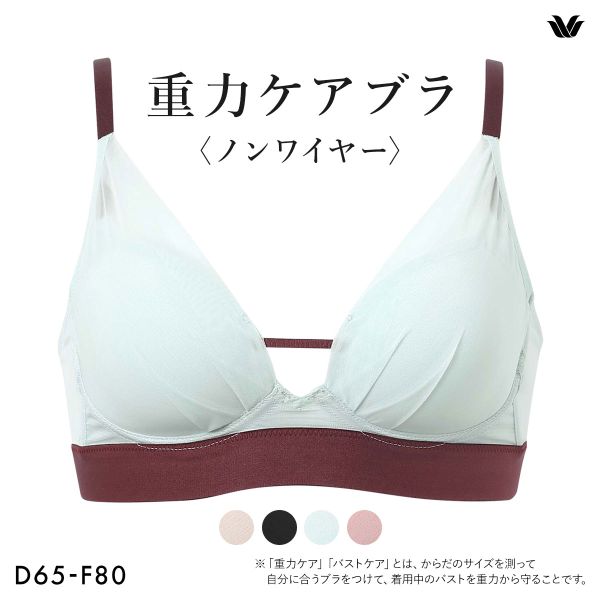 ワコール 重力ケアブラ ノンワイヤー シンプルタイプ BXB114 ブラジャー DEF Wacoal 大きいサイズ