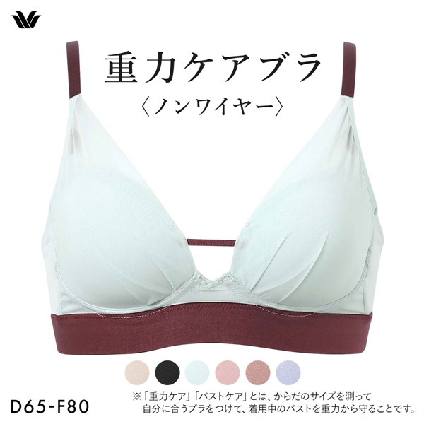 ワコール 重力ケアブラ ノンワイヤー シンプルタイプ BXB114 ブラジャー DEF Wacoal 大きいサイズ