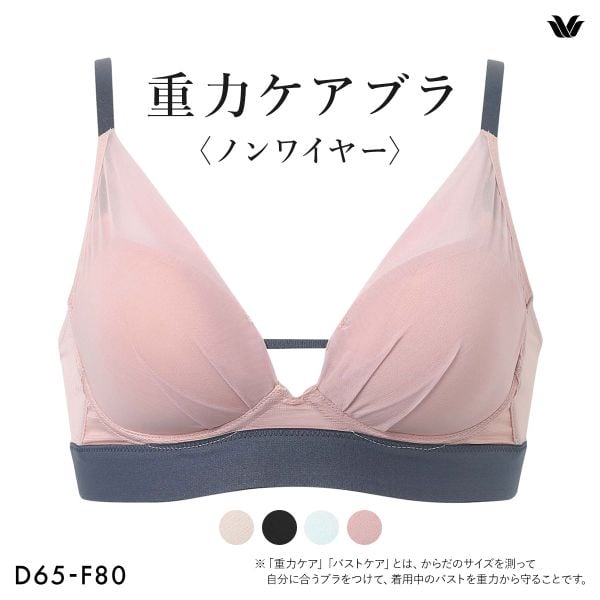 ワコール 重力ケアブラ ノンワイヤー シンプルタイプ BXB114 ブラジャー DEF Wacoal 大きいサイズ