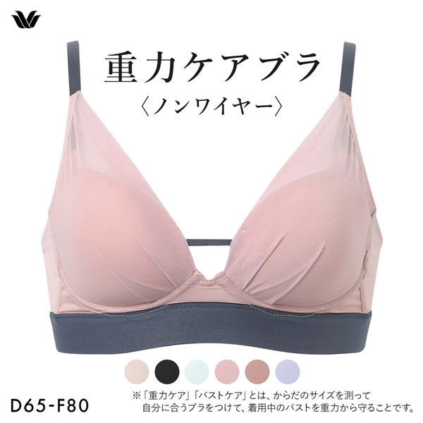 ワコール 重力ケアブラ ノンワイヤー シンプルタイプ BXB114 ブラジャー DEF Wacoal 大きいサイズ