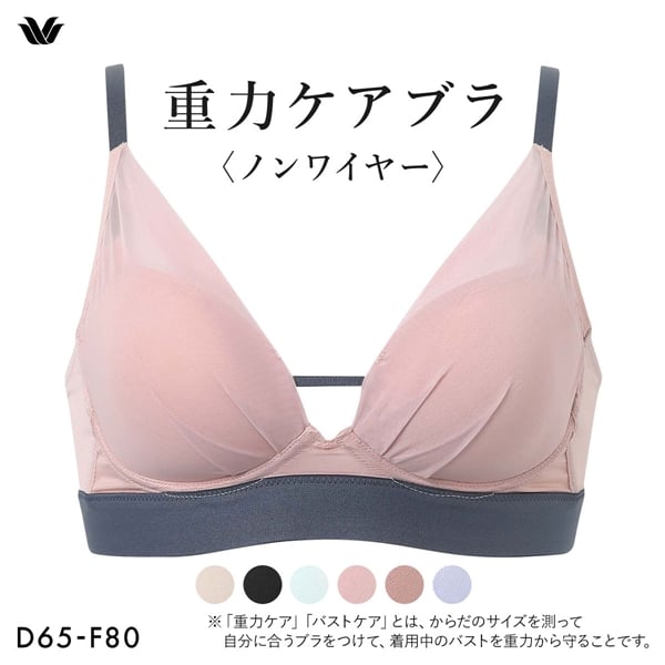 ワコール 重力ケアブラ ノンワイヤー シンプルタイプ BXB114 ブラジャー DEF Wacoal 大きいサイズ