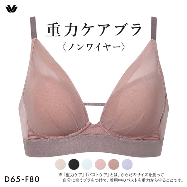 ワコール 重力ケアブラ ノンワイヤー シンプルタイプ BXB114 ブラジャー DEF Wacoal 大きいサイズ