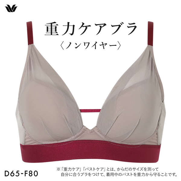 ワコール 重力ケアブラ ノンワイヤー シンプルタイプ BXB114 ブラジャー DEF Wacoal 大きいサイズ