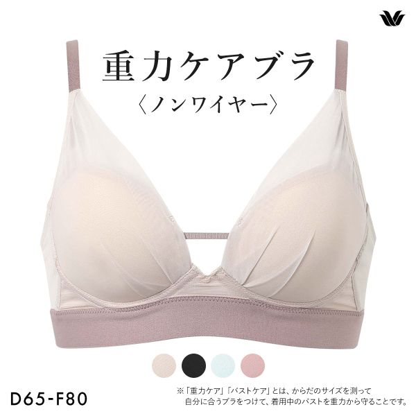 ワコール 重力ケアブラ ノンワイヤー シンプルタイプ BXB114 ブラジャー DEF Wacoal 大きいサイズ