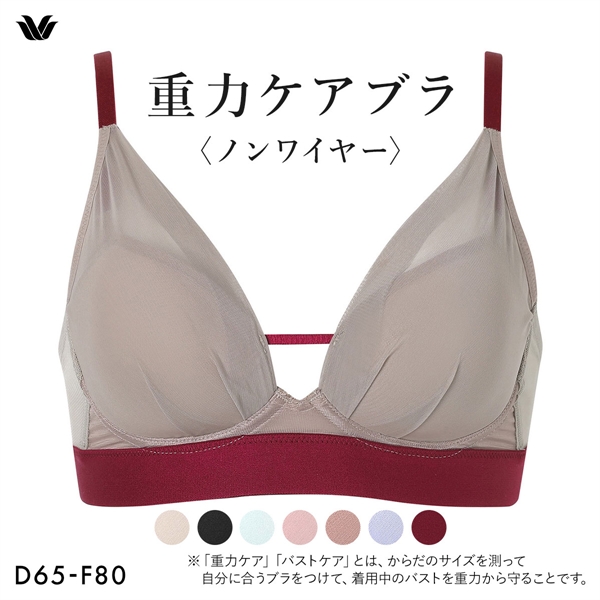 ワコール 重力ケアブラ ノンワイヤー シンプルタイプ BXB114 ブラジャー DEF Wacoal 大きいサイズ