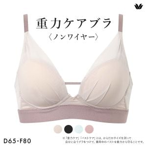 ワコール 重力ケアブラ ノンワイヤー シンプルタイプ BXB114 ブラジャー DEF Wacoal 大きいサイズ