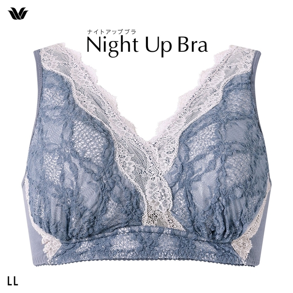 ワコール ナイトアップブラ ドレッシィ ナイトブラ BXB168 レーシィタイプ ブラジャー LL ノンワイヤー ハーフトップ Wacoal Night Up Bra
