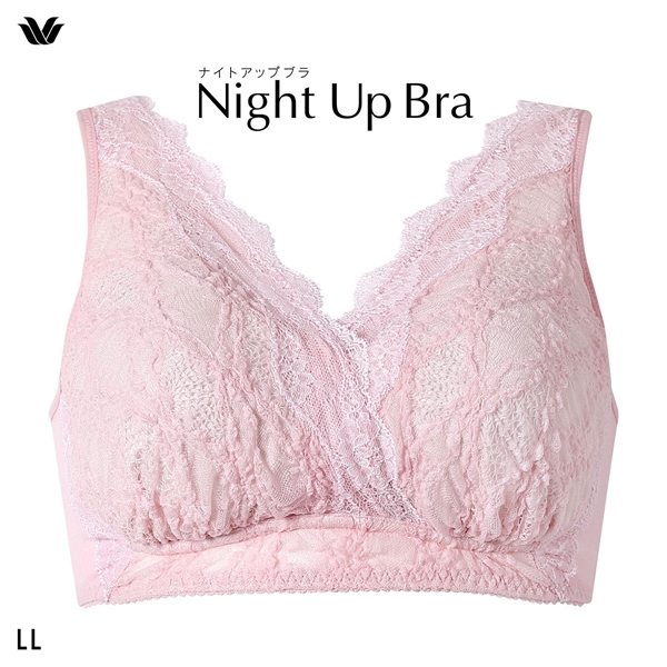ワコール ナイトアップブラ ドレッシィ ナイトブラ BXB168 レーシィタイプ ブラジャー LL ノンワイヤー ハーフトップ Wacoal Night Up Bra