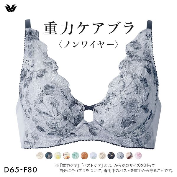 ワコール Wacoal 重力ケアブラ ノンワイヤー BXB194 ブラジャー DEF