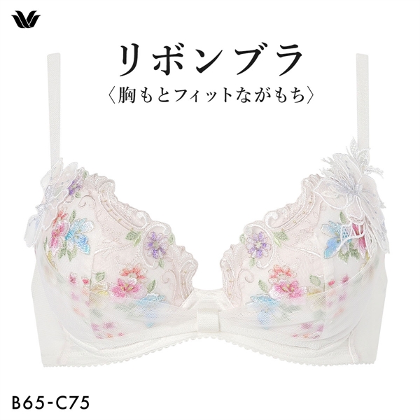 ワコール リボンブラ 胸もとフィットながもち BXB400 プレシャス ブラジャー BC Wacoal