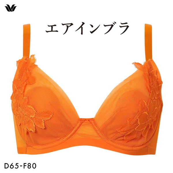 ワコール エアインブラ 3/4カップブラジャー 接触冷感 高通気 涼しい DEF Wacoal BXB427 大きいサイズ