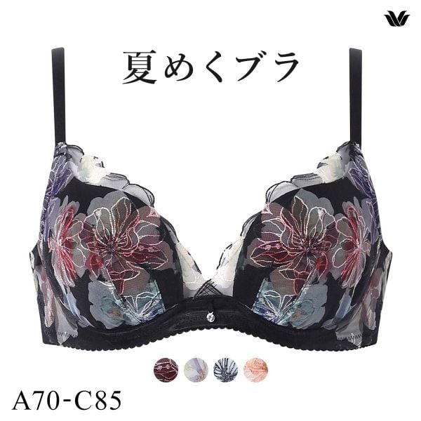 ワコール 夏めくブラ 3/4カップブラジャー ABC ワコール ブラジャー 吸汗速乾 高通気 Wacoal BXB475 大きいサイズ