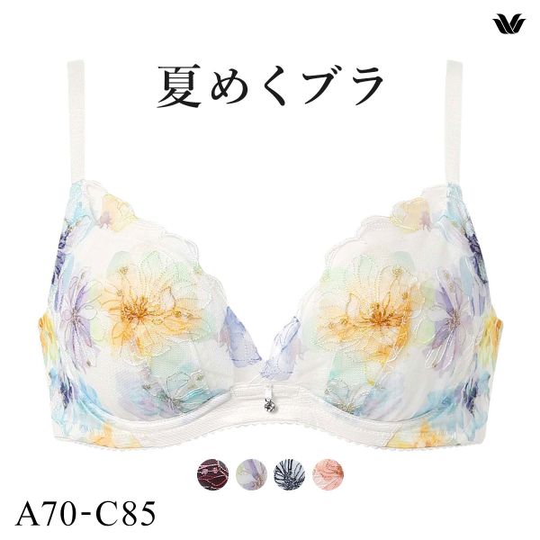 ワコール 夏めくブラ 3/4カップブラジャー ABC ワコール ブラジャー 吸汗速乾 高通気 Wacoal BXB475 大きいサイズ