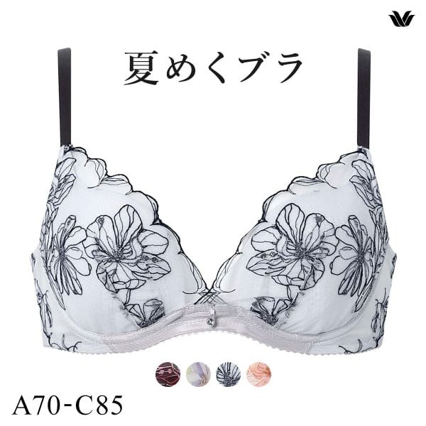 ワコール 夏めくブラ 3/4カップブラジャー ABC ワコール ブラジャー 吸汗速乾 高通気 Wacoal BXB475 大きいサイズ