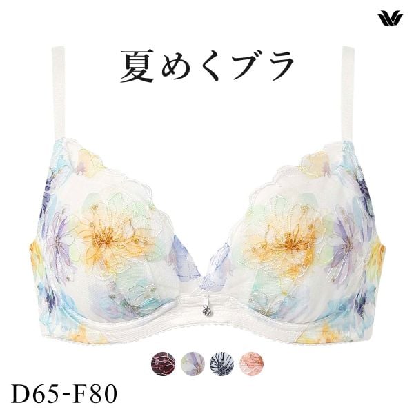 ワコール 夏めくブラ 3/4カップブラジャー DEF ワコール ブラジャー 吸汗速乾 高通気 Wacoal BXB475 大きいサイズ