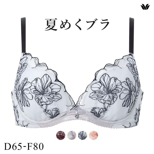 ワコール 夏めくブラ 3/4カップブラジャー DEF ワコール ブラジャー 吸汗速乾 高通気 Wacoal BXB475 大きいサイズ