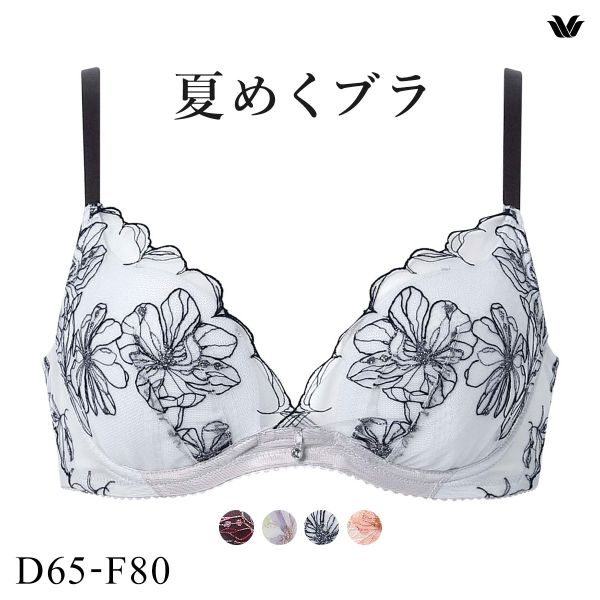 ワコール 夏めくブラ 3/4カップブラジャー DEF ワコール ブラジャー 吸汗速乾 高通気 Wacoal BXB475 大きいサイズ