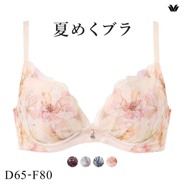 ワコール 夏めくブラ 3/4カップブラジャー DEF ワコール ブラジャー 吸汗速乾 高通気 Wacoal BXB475 大きいサイズ