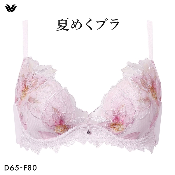 ワコール 夏めくブラ 3/4カップブラジャー DEF ワコール ブラジャー 吸汗速乾 高通気 Wacoal BXB485 大きいサイズ