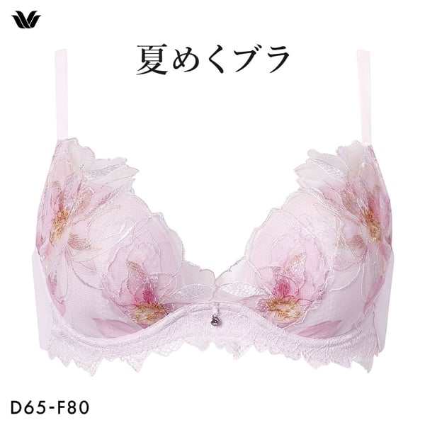 ワコール 夏めくブラ 3/4カップブラジャー DEF ワコール ブラジャー 吸汗速乾 高通気 Wacoal BXB485 大きいサイズ