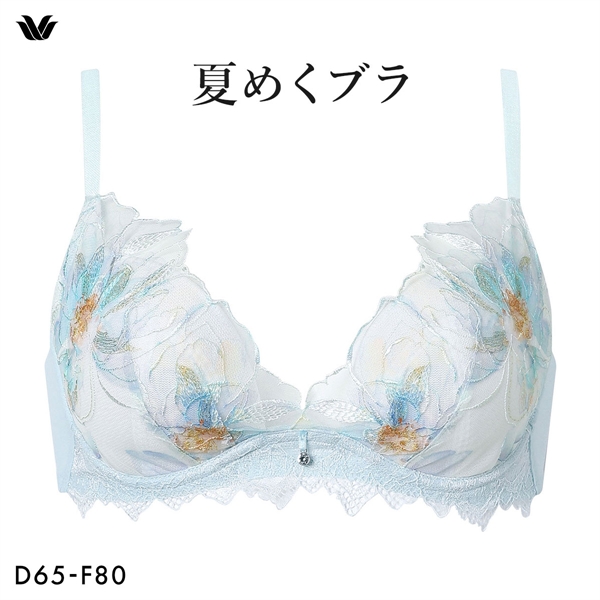 ワコール 夏めくブラ 3/4カップブラジャー DEF ワコール ブラジャー 吸汗速乾 高通気 Wacoal BXB485 大きいサイズ