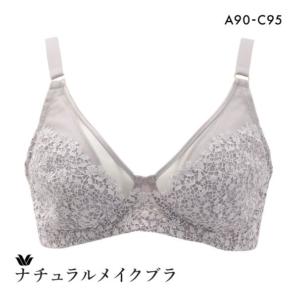 ワコール ナチュラルメイクブラ ノンワイヤー エレガントフィット ブラジャー QABC クイーンサイズ 大きいサイズ Wacoal BXC101 01G