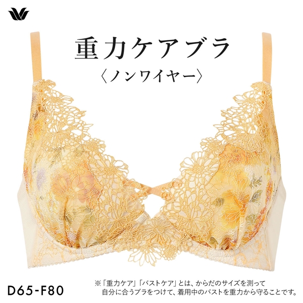 ワコール 重力ケアブラ ノンワイヤー プレミアム 25series BXD125 25G ブラジャー DEF Wacoal 大きいサイズ