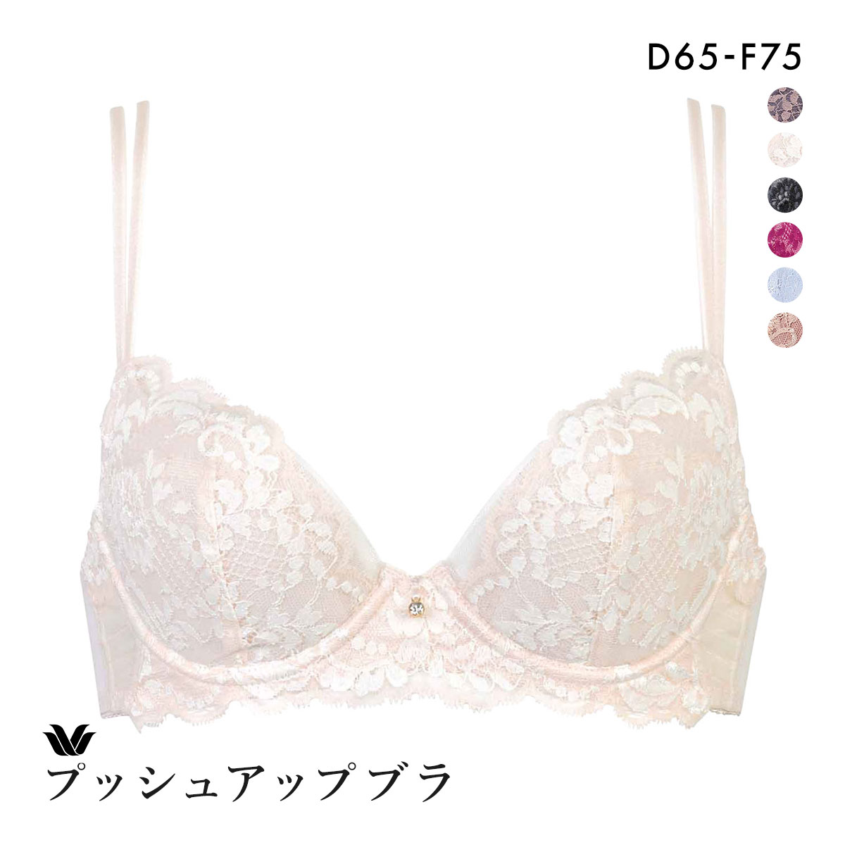 ワコール プッシュアップブラ プレミアム 13series BXD413 13G ブラジャー DEF Wacoal(CR-クリーム-D65)