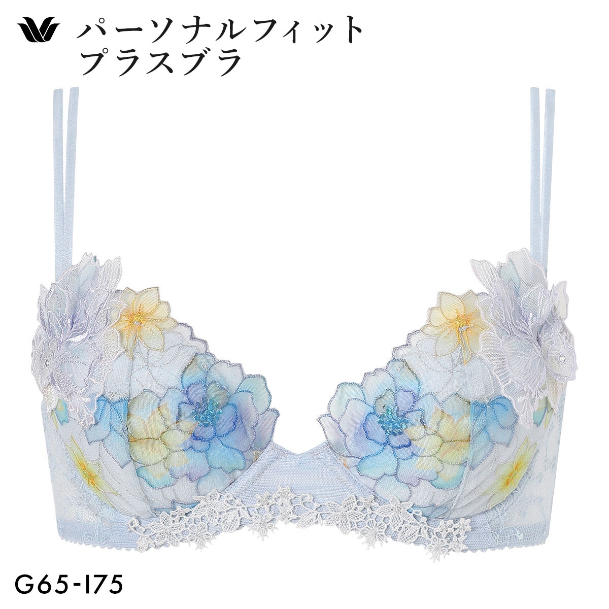 ワコール パーソナルフィットプラスブラ プレミアム 31series BXD431 31G ブラジャー GHI グラマー 大きいサイズ Wacoal(BU-ブルー-G65)