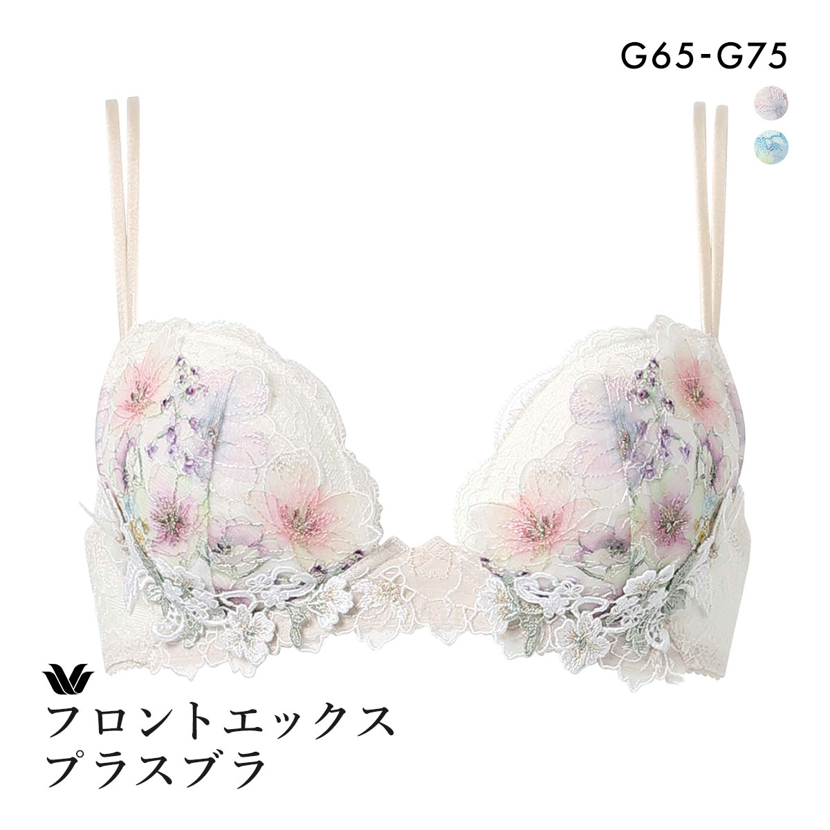 ワコール フロントエックスプラスブラ プレミアム 17series BXD717 17G 3/4カップブラジャー G Wacoal(IV-アイボリー-G65)