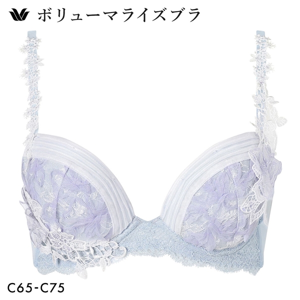 ワコール ボリューマライズブラ プレミアム 31series BXD731 31G ブラジャー C Wacoal(BU-ブルー-C65)